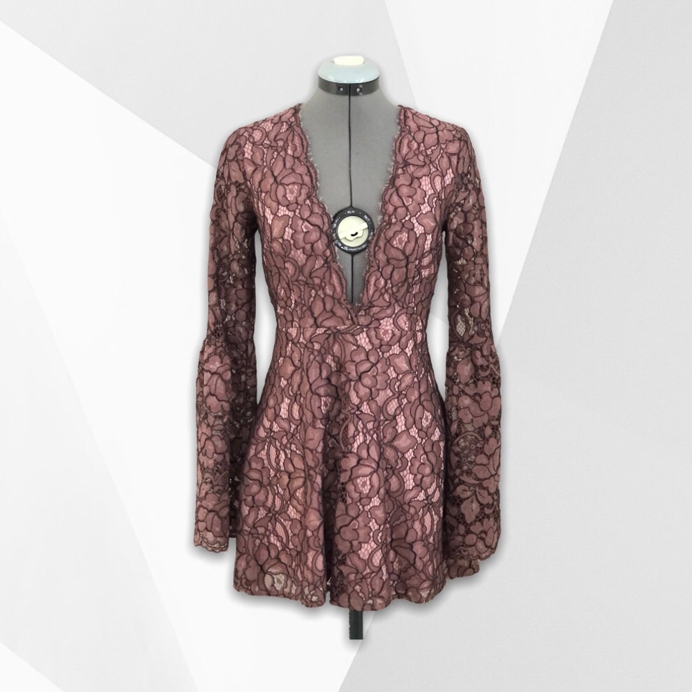 TOBI Lace Cocktail Dress in Purple, Size XS